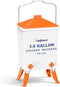 Eggluuz 3.6 Gallons Chicken Waterer Bucket with Water Nipples, Adjustable Legs and Anti-Roost