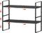 2Pack Expandable Cabinet Shelf Organizers, Stackable Metal Shelves Extender for Kitchen Countertop