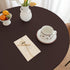 31 Inch (Coffee,31" Round Fitted PU Tablecloth with High Elastic Edge Dia Waterproof Oil Proof Table Cloth Anti-Scald