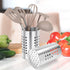 EORTA Stainless Steel Kitchen Utensil Holder, Flatware Cylinder Draining Organizer with Round Drain Holes