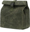Kaaltisy Heavy Duty Lunch Bags - Waterproof Waxed Canvas Roll-top Lunch Box with Adjustable Buckle, Green