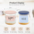 12 Pack 5oz Sophico Oui Yogurt Jar Lids Silicone, Leak Proof Covers Fit For Oui Glass Jar with Silicone Reusable Bottle