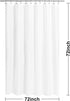 N&Y HOME Fabric Shower Curtain or Liner with Magnets, Soft Cloth Machine Washable Shower Liner, White, 72x72