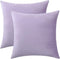 Jeneoo Comfy Soft Thick Velvet Throw Pillow Covers, 2 Pieces Decorative Solid Square Cushion Cases (Lavender, 16 x 16)