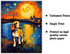 Bestbuddy Pet 11X14 Unframed Starry Night Van Gogh Inspired Beagle Dog Oil Painting Art Print Wall Decor AP126