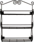 FitWell Scroll Wall Mount Spice Rack, 3-Tier Traditional Spice Rack for Kitchen and Bathroom Organizer