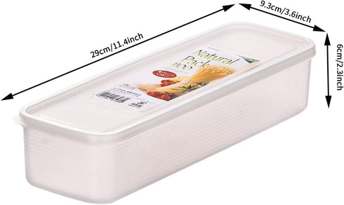 2Pcs Pasta Storage Container, Kitchen Spaghetti Food Storage Box with Lid for Noodles, Pasta, Eggs, Fruits Snacks