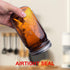 eleganttime 32 oz Amber Glass Mason Jars Wide Mouth with Airtight Lids and Bands, 6 Pack for Canning, Pickle, Fermenting