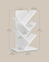 5-Tier ULBC183T14 VASAGLE Tree Bookshelf, Bookcase, Small Bookshelf, Space-Saving Corner Shelf, Book Tree, Holds Books