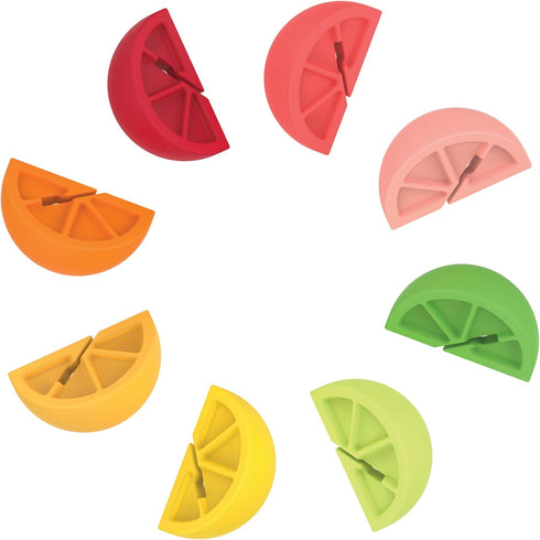 Wine Charms, Silicone Drink Markers for Glasses and Cans, Dishwasher Safe, Multicolor