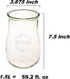 Weck Tulip Jars 1.5 Liter - Large Glass Jars for Sourdough Starter with Glass Lid, Wide Mouth for Canning Storage