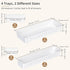 Desk Drawer Organizer Tray, 4 PCS Plastic Office Organizer Set with Non-Slip Silicone Pads, White