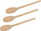 10 Inch Long Wooden Spoons for Cooking, Oval Wood Mixing Spoons for Baking, Set of 3 Natural Beechwood