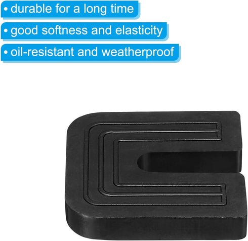 PATIKIL Rubber Isolator Pads, 4 Pcs U-Shaped Anti-Vibration Mats 1.97" x 1.97" for Mini Split AC Compressor, Black