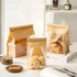 Roppolo 50 Pcs 5.1 Inch Bread Bags with Tin Tie, Small Loaf Bags Made of Brown Cotton Paper for Bakery
