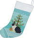 Caroline's Treasures BB9325CS Dutch Rabbit Christmas Stocking, Teal Fireplace Hanging Decor