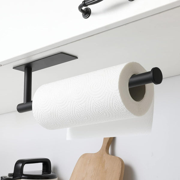 SUS304 Steel(1, theaoo Paper Towel Holder - Under Cabinet Paper Towel Holder for Kitchen, Adhesive Paper Towel Roll