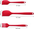 MaxDare Silicone Spatulas and Spoon Set, One-Piece Design, Heat Resistant, Non Stick, Set of 6, Red