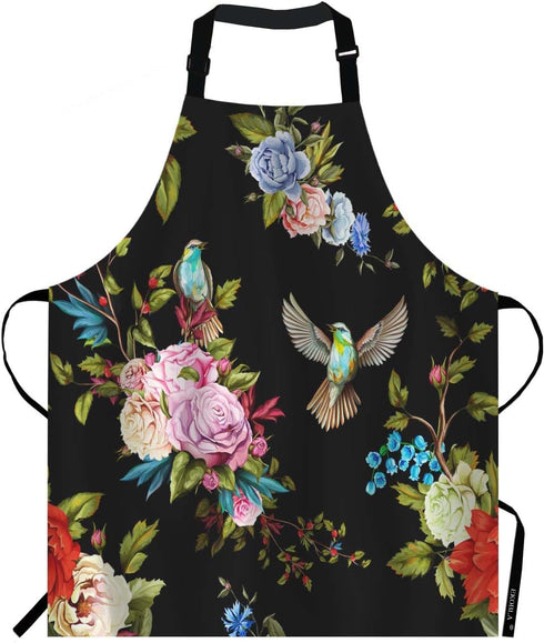 EKOBLA Strawberry Aprons, Watercolor Hand Drawn Beautiful Fruit Spring Apron
