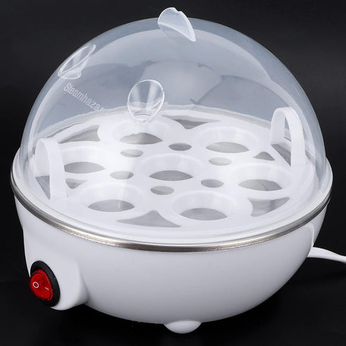 Electric Mini Eggs Cooker, Rapid Boiler for 6 Eggs, Poached, Scrambled, Omelets, Auto Shut Off (US Plug 110V)