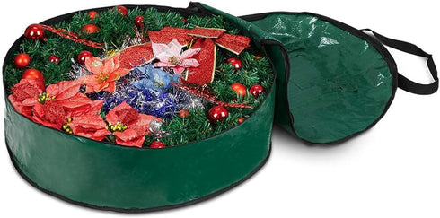 ProPik Christmas Wreath Storage Bag - 36" Holiday Container with Heavy Duty Handles, Tear Resistant