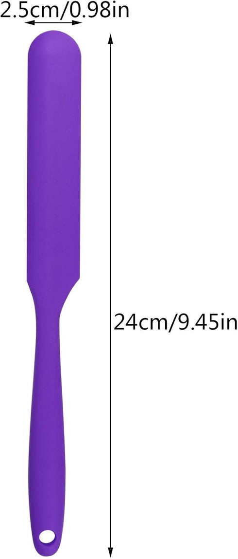 4pcs Silicone Spatula Set Heat Resistant Cake Cream Butter Spatulas Mixing Batter Scraper Non-Stick Flexible Baking Cooking Tool 4 Colors (mix color-2) by SUMERSHA