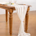 Socomi Ivory White Chiffon Table Runner, 10ft 29x120 Inches, Easter Spring Boho Rustic Wedding Decorations