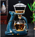 Mozeo Set Heat-resistant Kungfu Glass Tea with Heater Attract Water Diversion Rotating Cover Bowl Lazy Semi-Automatic
