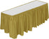 DecorRack Table Skirt, 29 in x 14 ft - BPA Free Plastic Disposable Rectangular Tablecloth Skirt, Gold