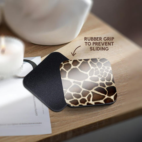 3dRose Giraffe Coat Soft Coasters, Set of 8