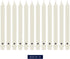 Colonial Candle Unscented Taper Candle, Classic Collection, White, 10 In, Pack of 12
