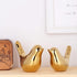 2 XMGZQ Pcs Gold Decor Accents,Small Animal Statues,Modern Home Decorative, Birds Sculpture, Ornaments for Shelf