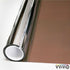 One-Way Bronze Mirror Finish Vinyl Window Wrap - Self-Adhesive Film Roll (12 Inch x 60 Inch)