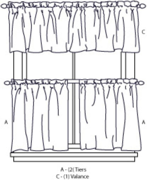 CHF Industries Wines Kitchen Curtain Set, 36-inch Length