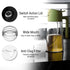 2-in-1 16oz/470ml Oil Dispenser and Sprayer, Glass Olive Oil Spray Bottle for Cooking, Leakproof and Refillable Oil