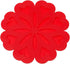 Allydrew Multi-use Durable Flexible Non-Slip Insulated Trivet Silicone Pot Holders, Set of 4, Red Hearts