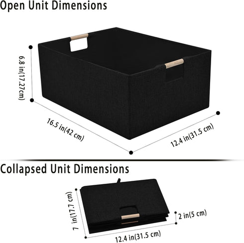 Storage Bins & Fabric Storage Basket - Decorative Baskets Storage Box Cubes with Handles for Closet Shelf, Nursery Toy,