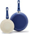 GreenLife Non Stick Fry Pan Set, 7" & 10", Non-Toxic PFAS-Free Ceramic Skillets, Blue