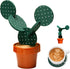 Cactus Coasters Set of 6 Pieces, Funny Coasters with Flowerpot Holder for Home Office Bar Decor
