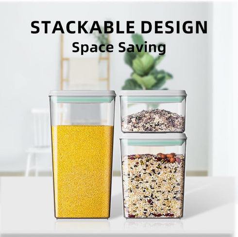 Sets 6Pcs (0.5, 1.2, 1.8qt)*2 Ankou Airtight Food Storage Container with Lids Pop Containers for Kitchen Pantry