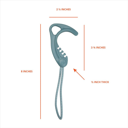 Gear Hook Blue 2-Pack — Lightweight S Hook for Backpacks, Closet Storage, Heavy Duty Alternative