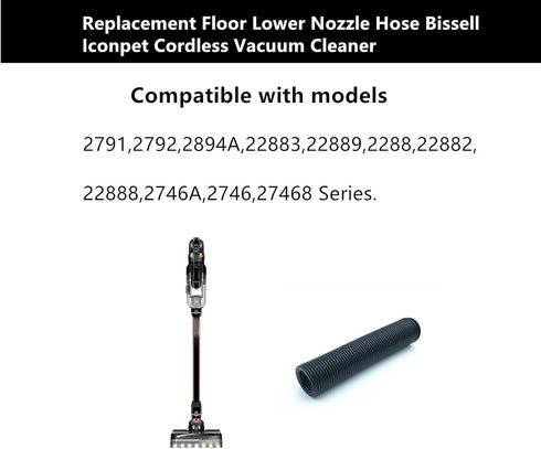 Lower Nozzle Hose Replacements for Bissell Iconpet Cordless Vacuum Cleaner, Compatible with 2791, 2792, 2 Pack