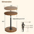 Asgolion Round Small Side Table, Adjustable-Height Drink Table, Pedestal Martini Stand, Weighted Base Cocktail Table