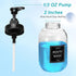 Summark Holder,24 OZ Mouthwash Dispenser for Bathroom,Mouth Wash Pump Bottle with Stainless Steel Cup Refillable Clear