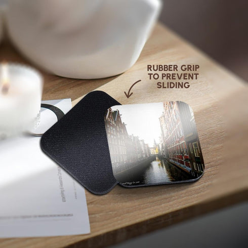 3dRose Canals in Amsterdam - Set of 8 Soft Coasters