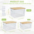 3 Pack OTraki Trash Bag Holder Dispenser with Lid Plastic Garbage Bag Dispenser Stackable & Wall-mounted, Trash Bags