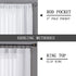 Tollpiz White Sheer Valance Curtains, 54 x 16 inches, Linen Textured Rod Pocket Voile Valance for Bedroom