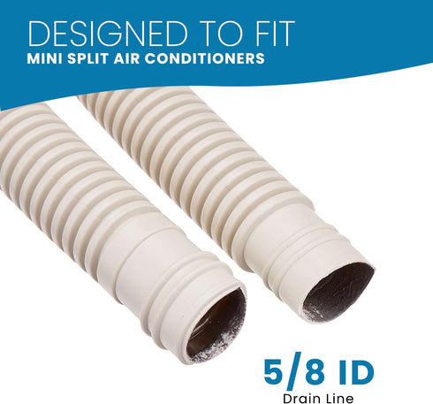Senville 20 Ft Drain Hose Line for Mini Split Air Conditioner Ductless Heat Pump