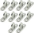 10Pcs M5 Eye Plate - Marine Oval Buckle Fixed Plate, 304 Stainless Steel, 1.8 Inch Length for Rope Pull