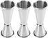 Yesland 3 Pcs Double Cocktail Jigger - Stainless Steel Bar Measuring Jigger, 0.5 Oz to 2 Oz, Silver